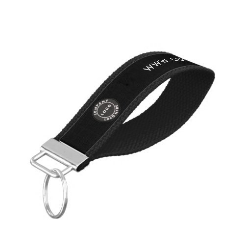 Business Logo QR Code and Company Website Wrist Keychain