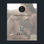 Business Logo QR Code Beauty Spray Tan Faded Photo Flyer<br><div class="desc">A minimalist simple business flyer that allows you to customize your business logo, business title, business description, business social media handle, business QR code scannable website link, business contact details and background photo. Upload your photo as is and it will be automatically faded for you. A perfect business flyer template...</div>