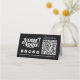 Business Logo QR Code Black Company Referral Punch Loyalty Card
