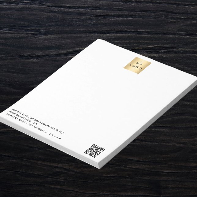 Business logo QR code brand color Notepad (Creator Uploaded)