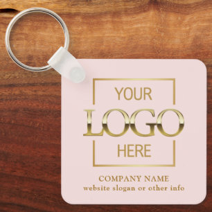 Business Logo & QR Code Branded Promotional  Keychain