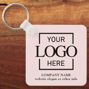 Business Logo & QR Code Branded Promotional Keychain