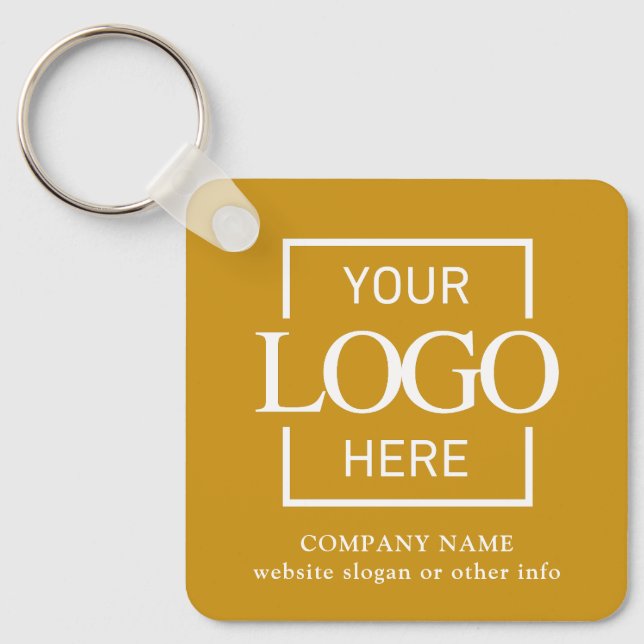 Business Logo & QR Code Branded Promotional  Keychain (Front)