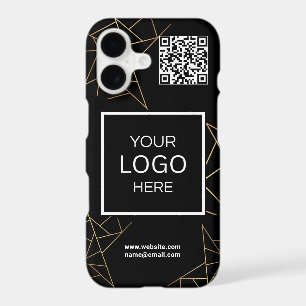 Business Logo QR Code Branding black  iPhone 17 Case