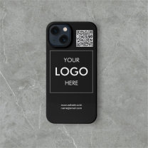 Business Logo QR Code Branding Black iPhone 13 Case