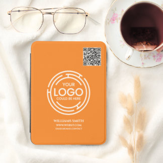 Business Logo QR Code Branding Corporate Orange Kindle Cover