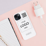 Business Logo Qr Code Branding White Iphone 13 Case at Zazzle