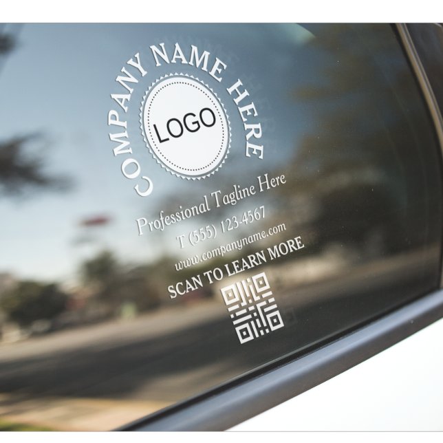 Business Logo QR Code Car Window Cling (Creator Uploaded)