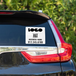 Business Logo & QR Code Car Window Vinyl Bumper St Sticker