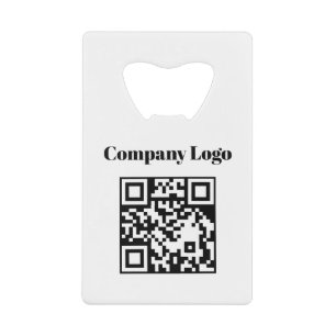 Business Logo QR Code Company Credit Card Design Bottle Opener