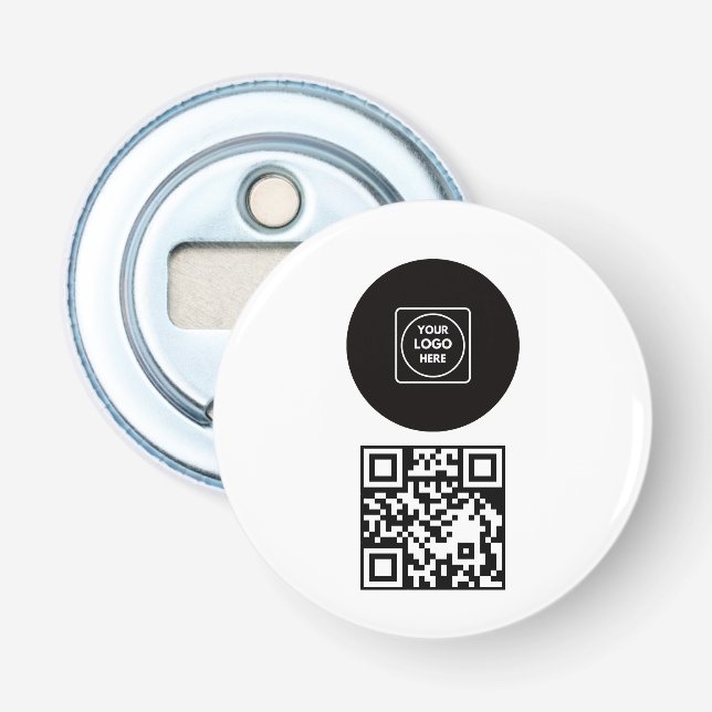 Business Logo QR Code Company Promotional Design Bottle Opener (Front)