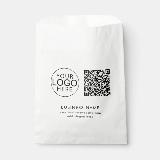 Business Logo QR Code Corporate Event Favor Bag (Front)