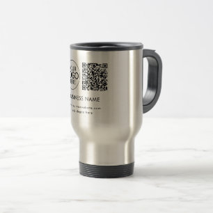 Business Logo QR Code Corporate Events Custom Travel Mug