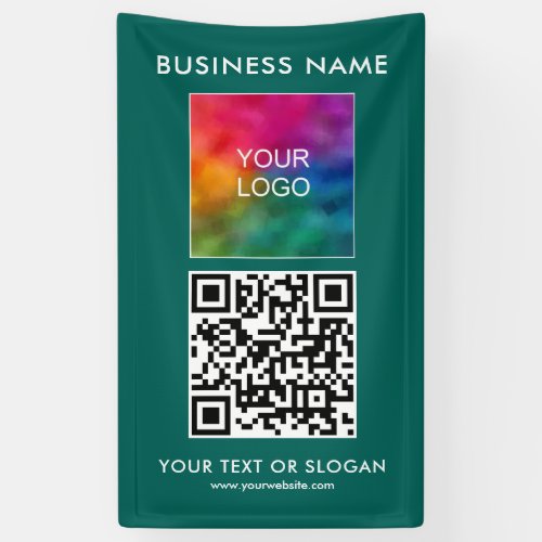 Business Logo QR Code Here Vertical Template Best Banner