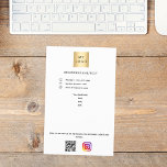 Business logo qr code instagram custom text flyer<br><div class="desc">White background. Personalize and add your business logo,  name,  address,  your text,  your own QR code to your instagram account. 
You can also add text on the back.</div>