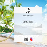 Business logo qr code instagram custom text photo flyer<br><div class="desc">White background,  black text. Personalize and add your business logo,  name,  address,  your text,  your own QR code to your instagram account. Add your own background photo.  A white photo overlay.</div>