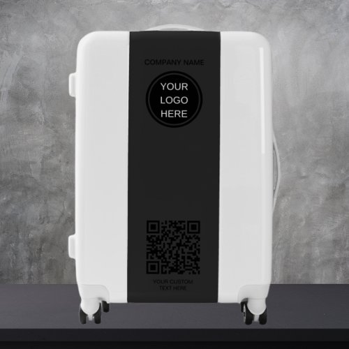 Business Logo QR Code l  Black  Gray Professional Luggage