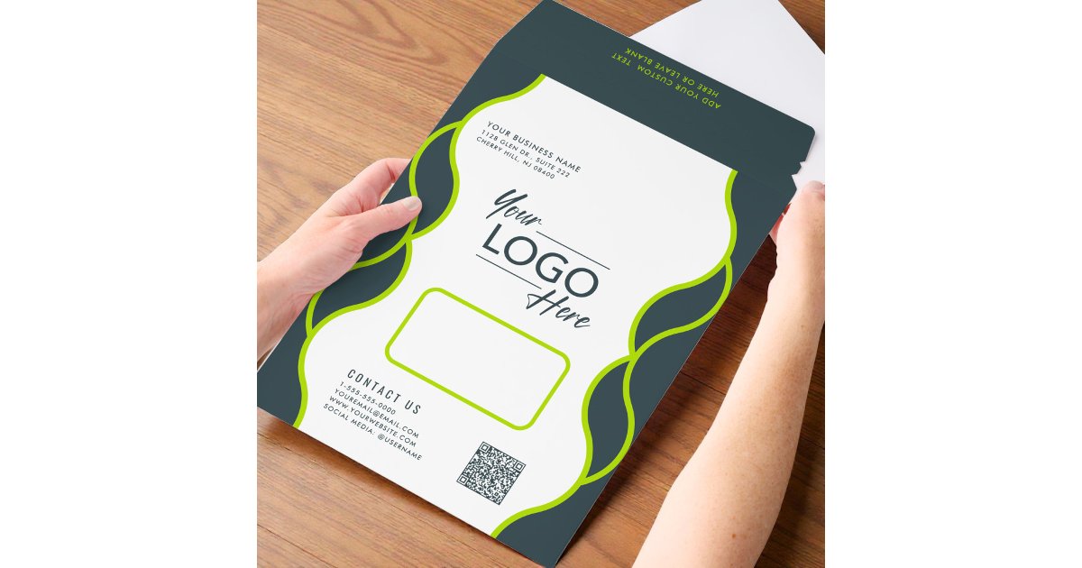 Business Logo QR Code Large Promotional Envelope Mailers | Zazzle