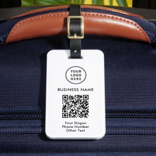 Business Logo QR Code Luggage Tag