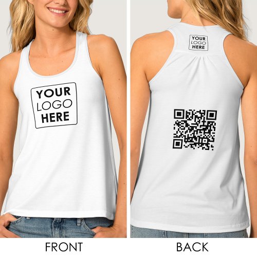 Business Logo QR Code Modern Employee Workwear Tank Top