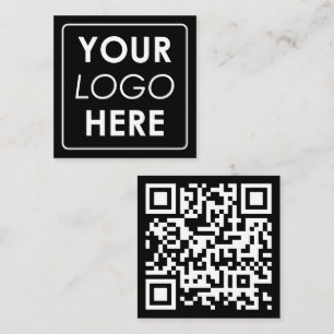 Business Logo QR Code Modern Minimalist Business Square Business Card