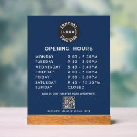 Business Logo QR Code Modern Opening Hours