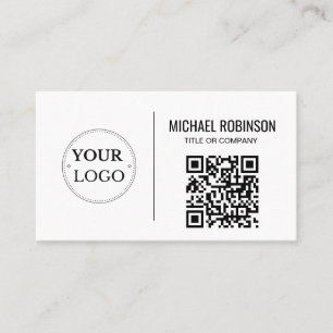 Business Logo QR Code Modern Professional  Business Card