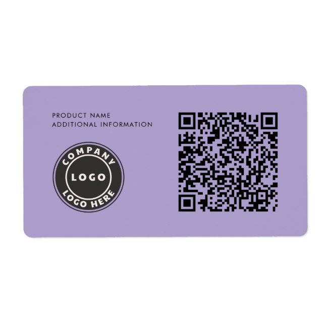 Business Logo QR Code Product ID Label (Front)
