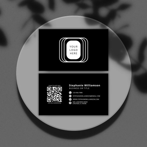 Business Logo QR Code Professional  Business Card