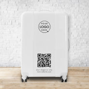 Business Logo | Qr Code Professional Minimal White Luggage at Zazzle
