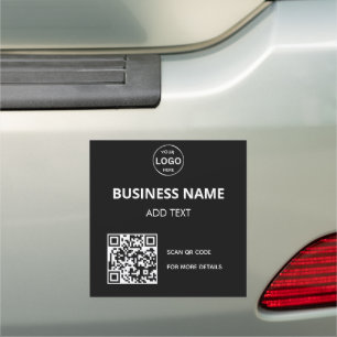 Business Logo QR Code Promote Car Magnet