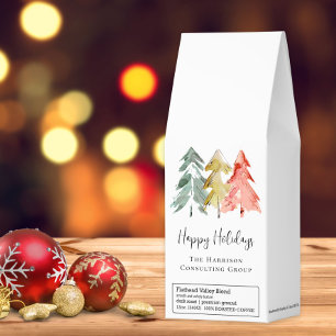 Business Logo QR Code Promotional Christmas Roasted Coffee