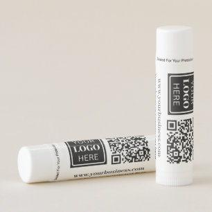 Business Logo QR Code Promotional Giveaway Lip Balm