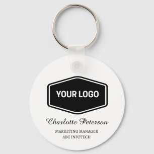 Business Logo & QR Code Promotional Keychain