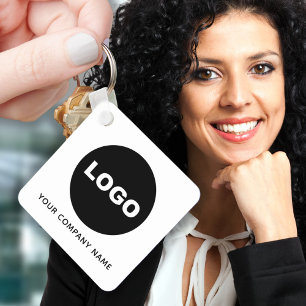 Business Logo QR Code Promotional Keychain