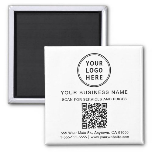 Business Logo QR Code Promotional Magnet