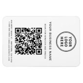 Business Logo QR Code Promotional Magnet | Zazzle