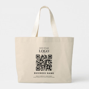 Business Logo QR Code Promotional Tote Bag