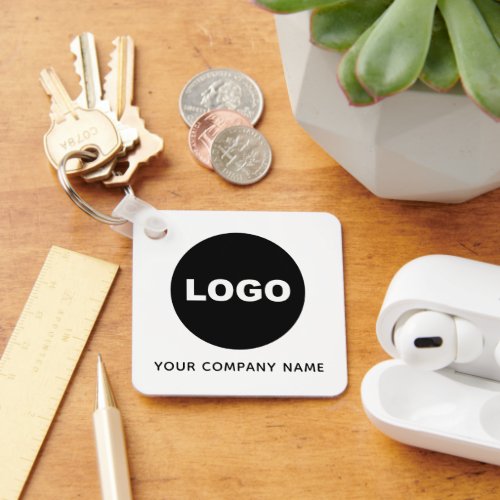 Business Logo QR Code Scan Me Company Promotional Keychain