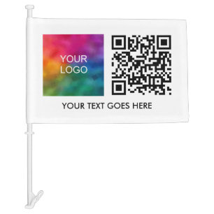 Business Logo QR Code Text Boat Name Template Car Flag