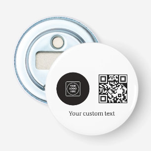 Business Logo QR Code Text Promotional Design Bottle Opener