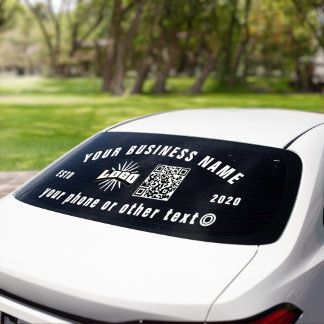 Business logo qr code Vinyl Car Truck Window Decal