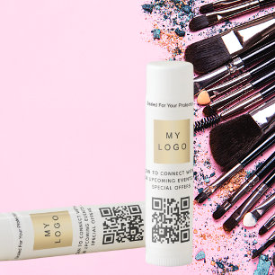 Business logo QR code website brand color Lip Balm