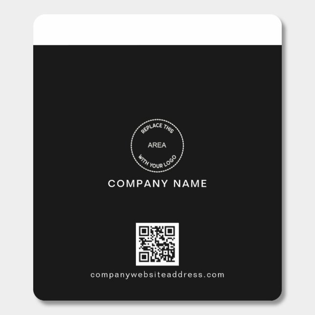 Business Logo QR Code Website Promotional Black Breath Savers® Mints (Sticker)