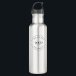 Business Logo QR code website Simple Custom Stainless Steel Water Bottle<br><div class="desc">Make a bold statement for your brand with our Professional White Water Bottle featuring your business logo. Elevate your promotional efforts by maximizing web traffic and customer engagement through the inclusion of a Custom QR Code generator on the bottle, offering a direct link to your website. Seize this distinctive promotional...</div>