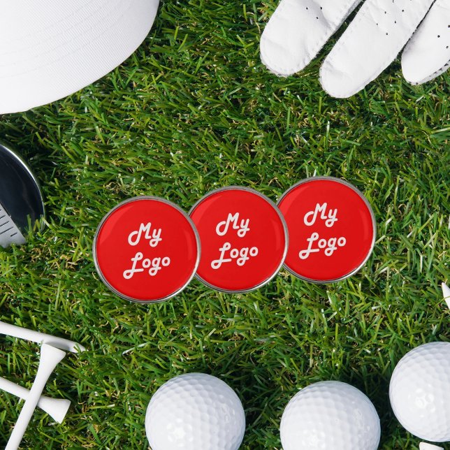 Business logo red golf ball marker (Creator Uploaded)