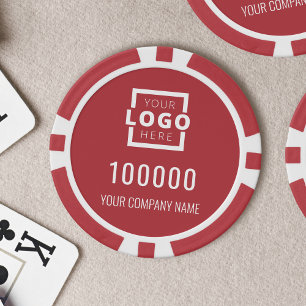 Business Logo Red Poker Chips