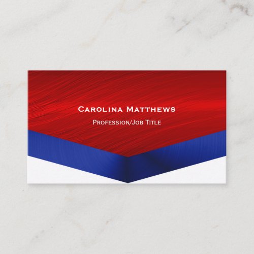 Business Logo Red White Blue Business Card