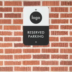 Business Logo Reserved Parking Metal Sign