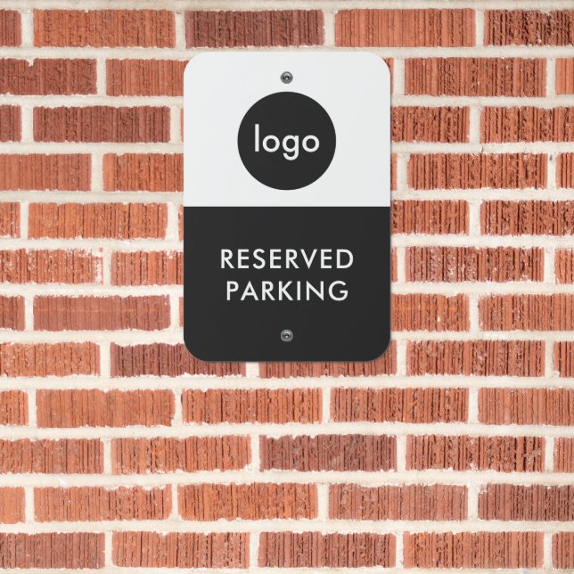 Business Logo Reserved Parking Metal Sign (In Situ(Brick))